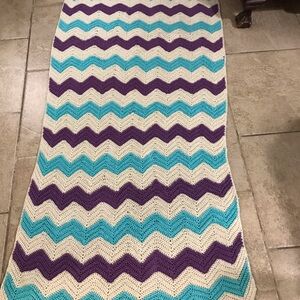 Handmade Crochet Chevron Blanket
